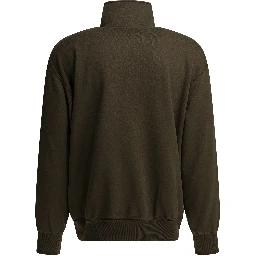 Sweatshirt with half button closure