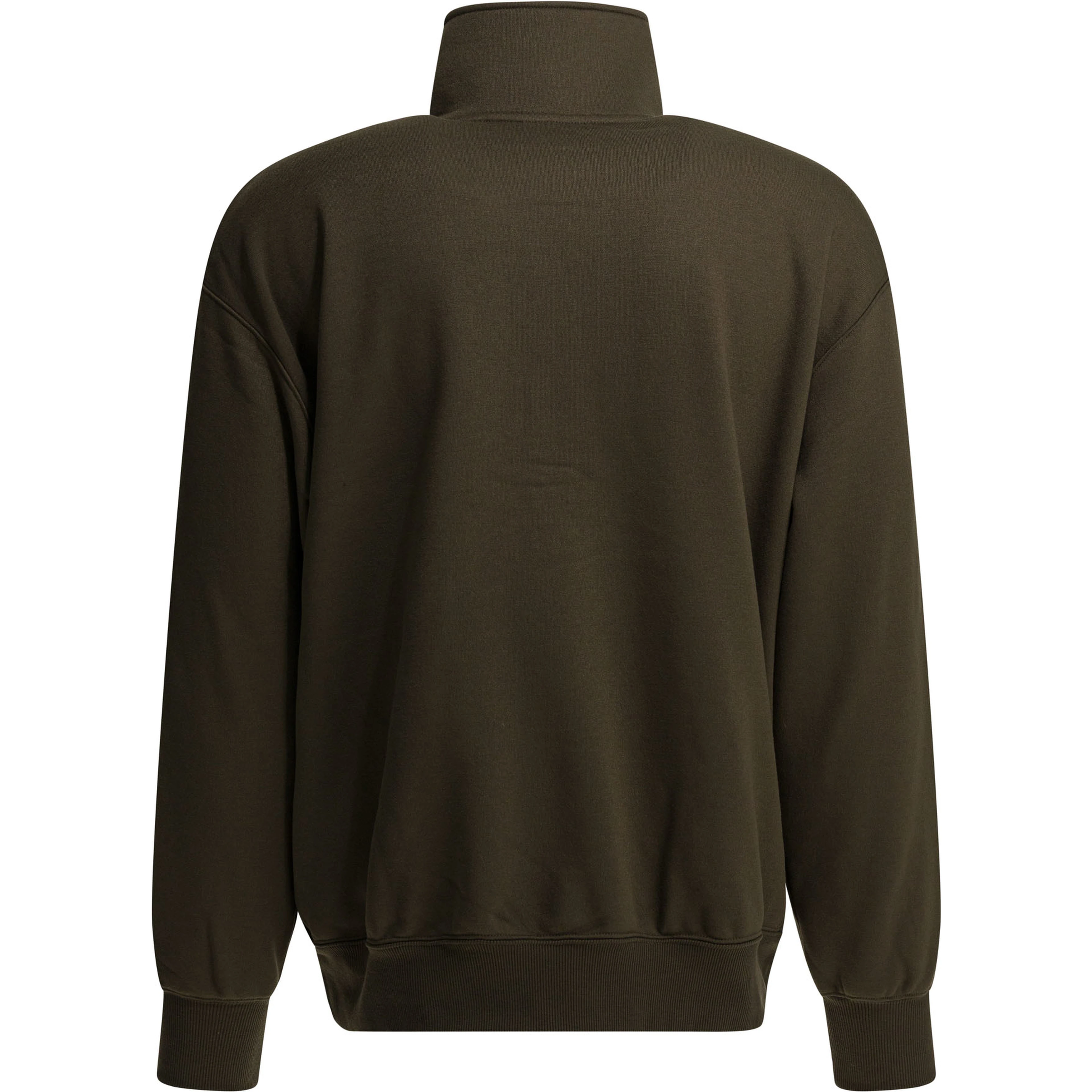 Sweatshirt with half button closure