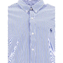 Casual slim-fit stretch shirt with logo