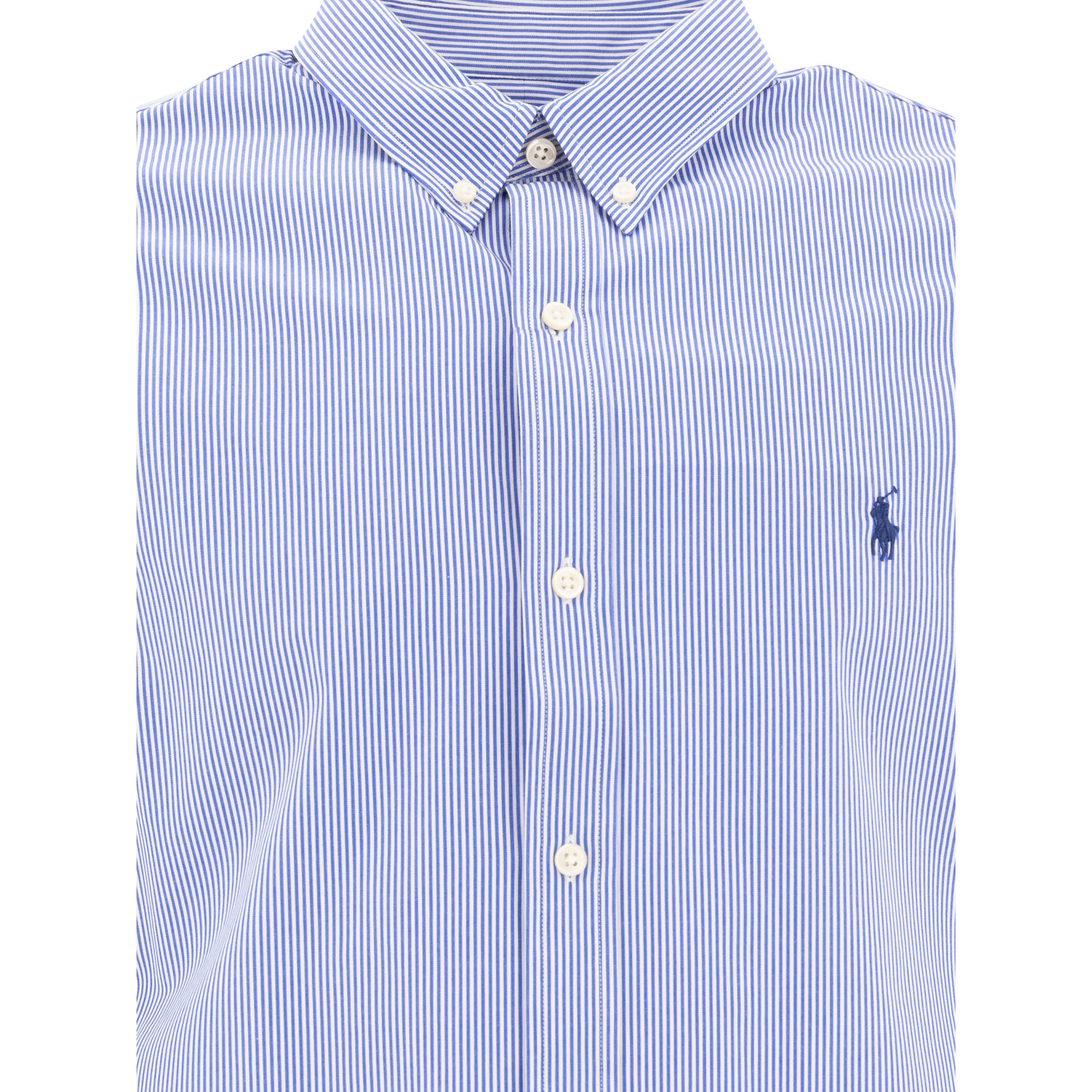 Casual slim-fit stretch shirt with logo