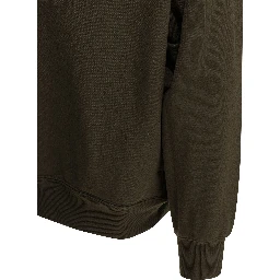 Sweatshirt with half button closure