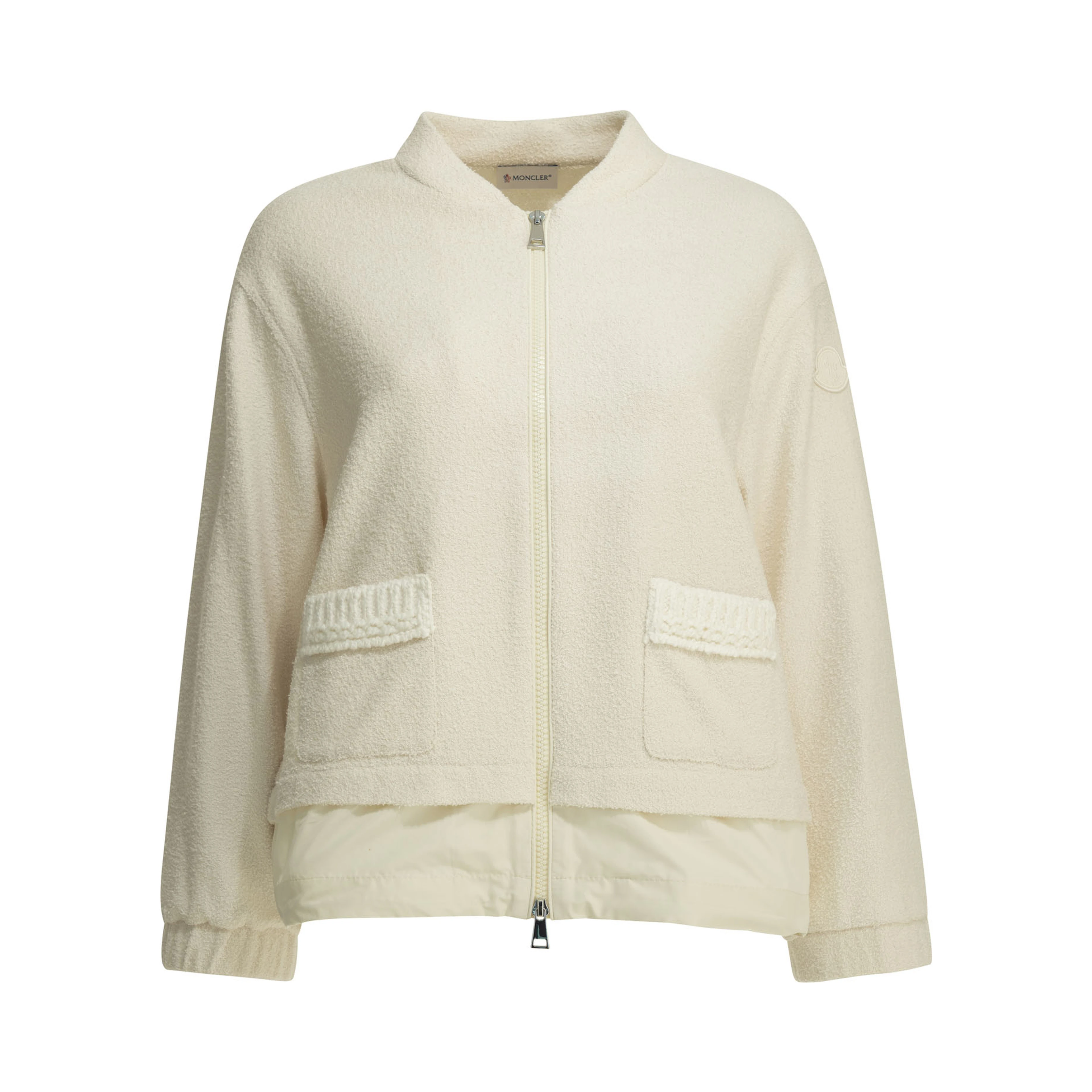 Cotton bouclé bomber jacket