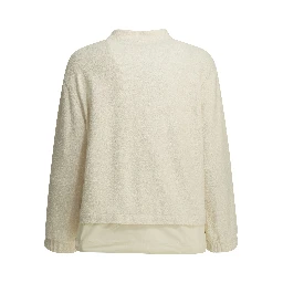 Cotton bouclé bomber jacket