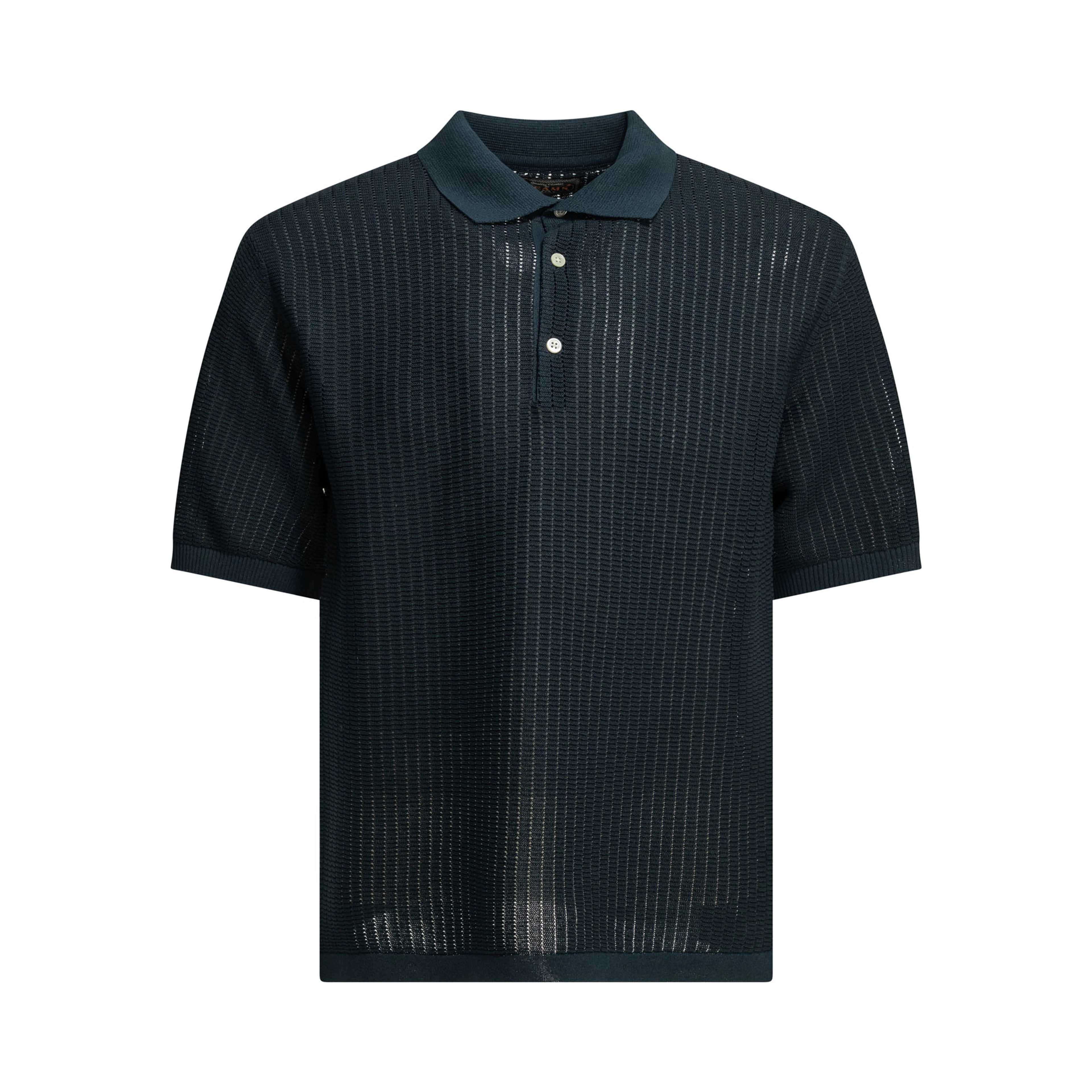Polo shirt with buttons made of washi yarn