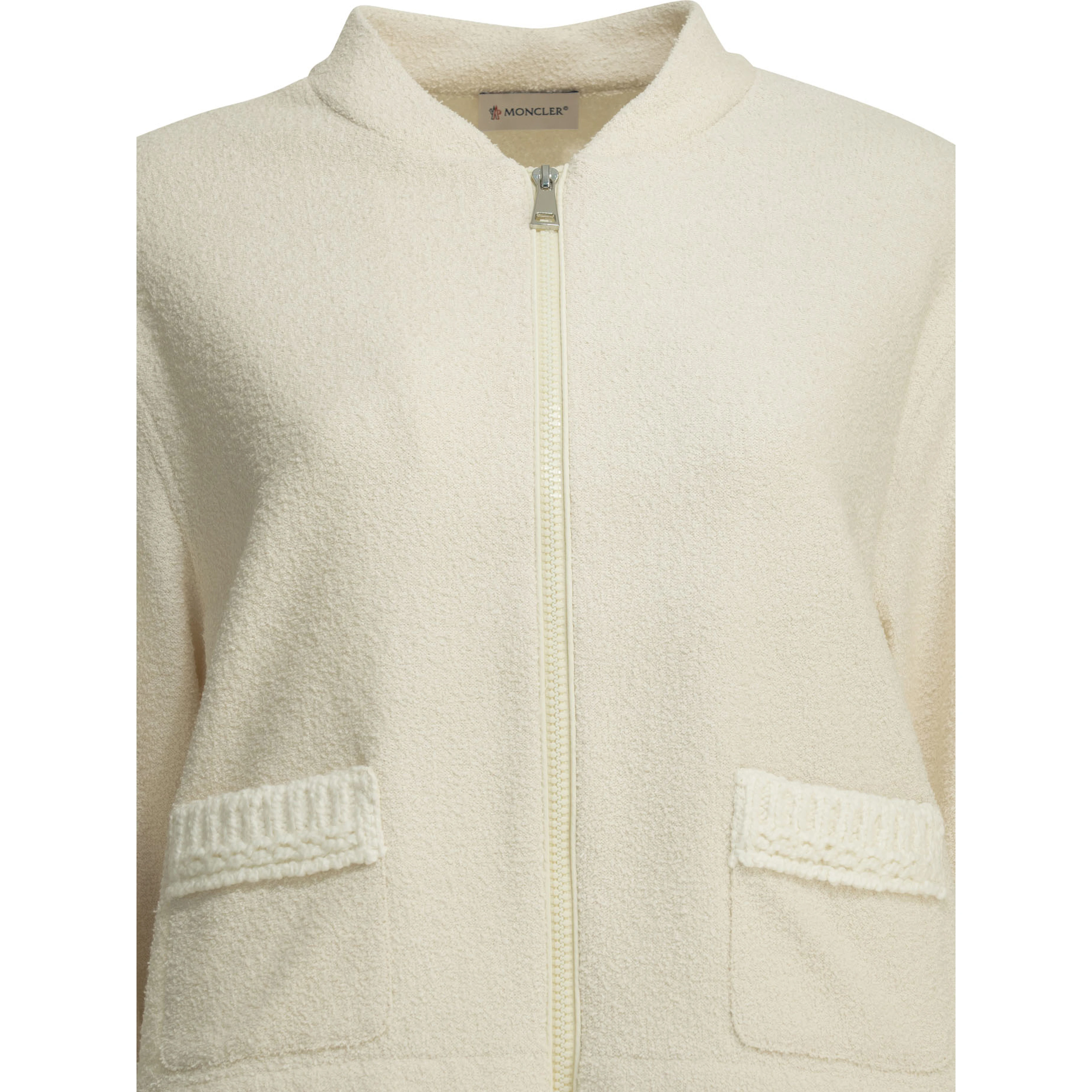 Cotton bouclé bomber jacket