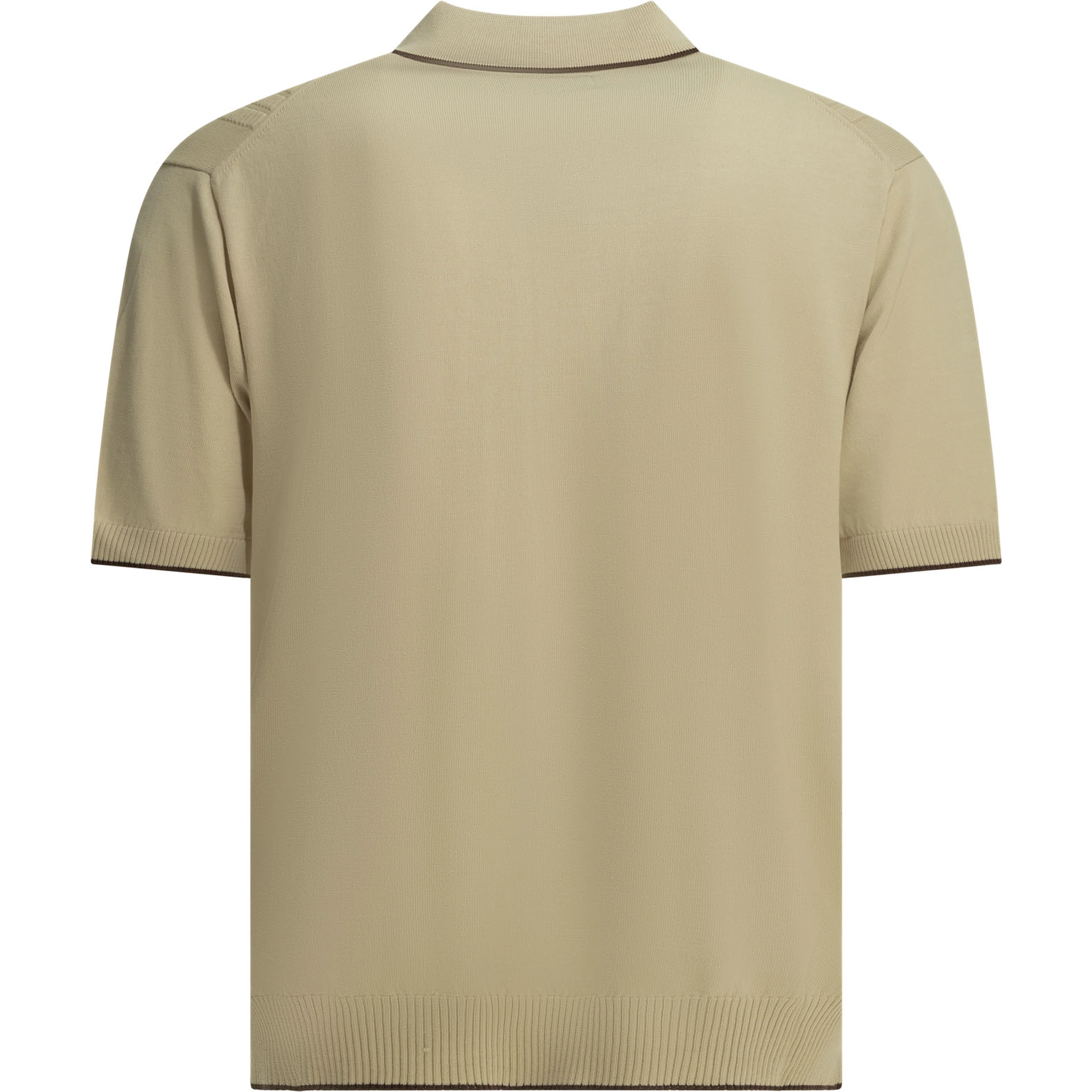 Textured knit button-down polo shirt