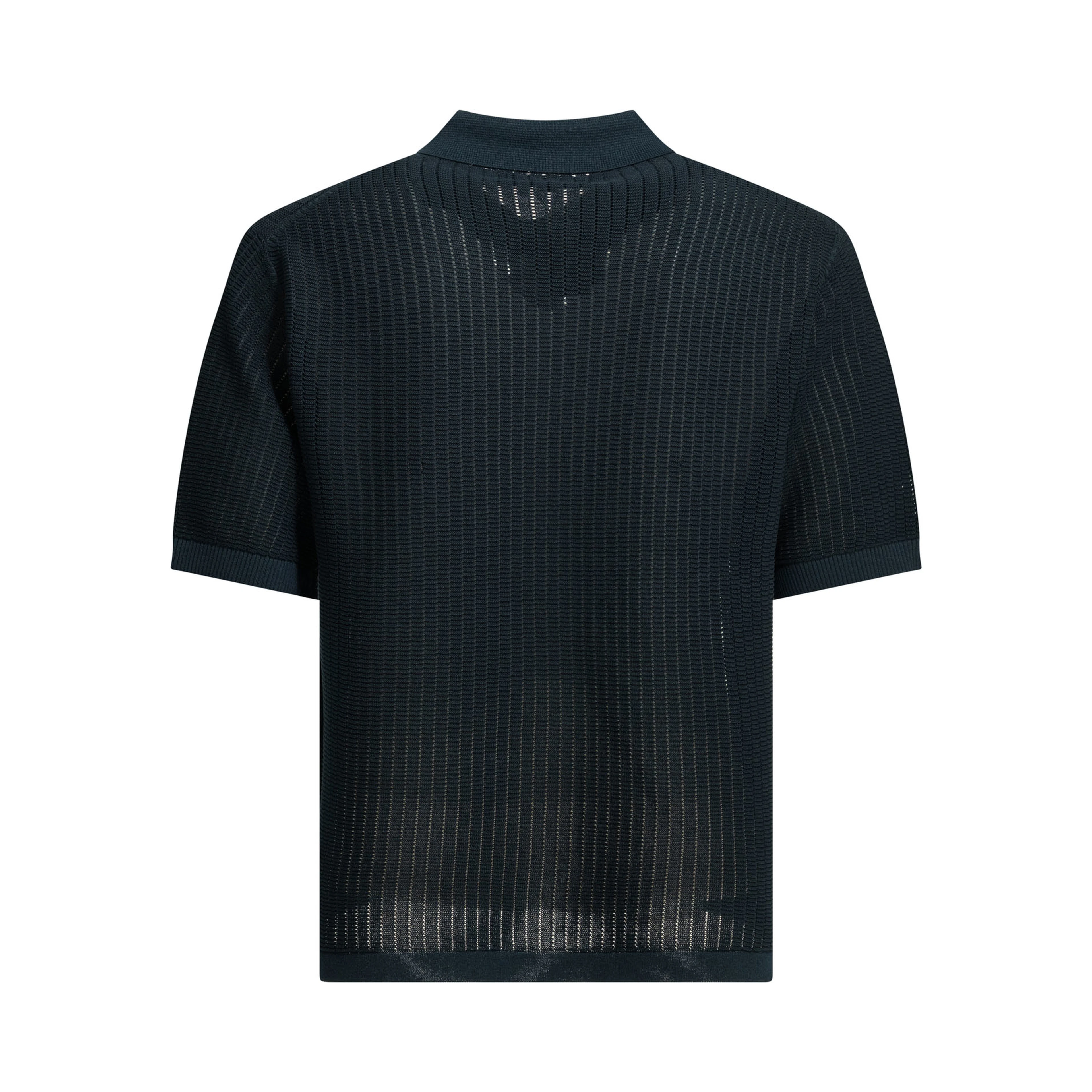 Polo shirt with buttons made of washi yarn