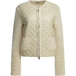 Quilted cotton cardigan
