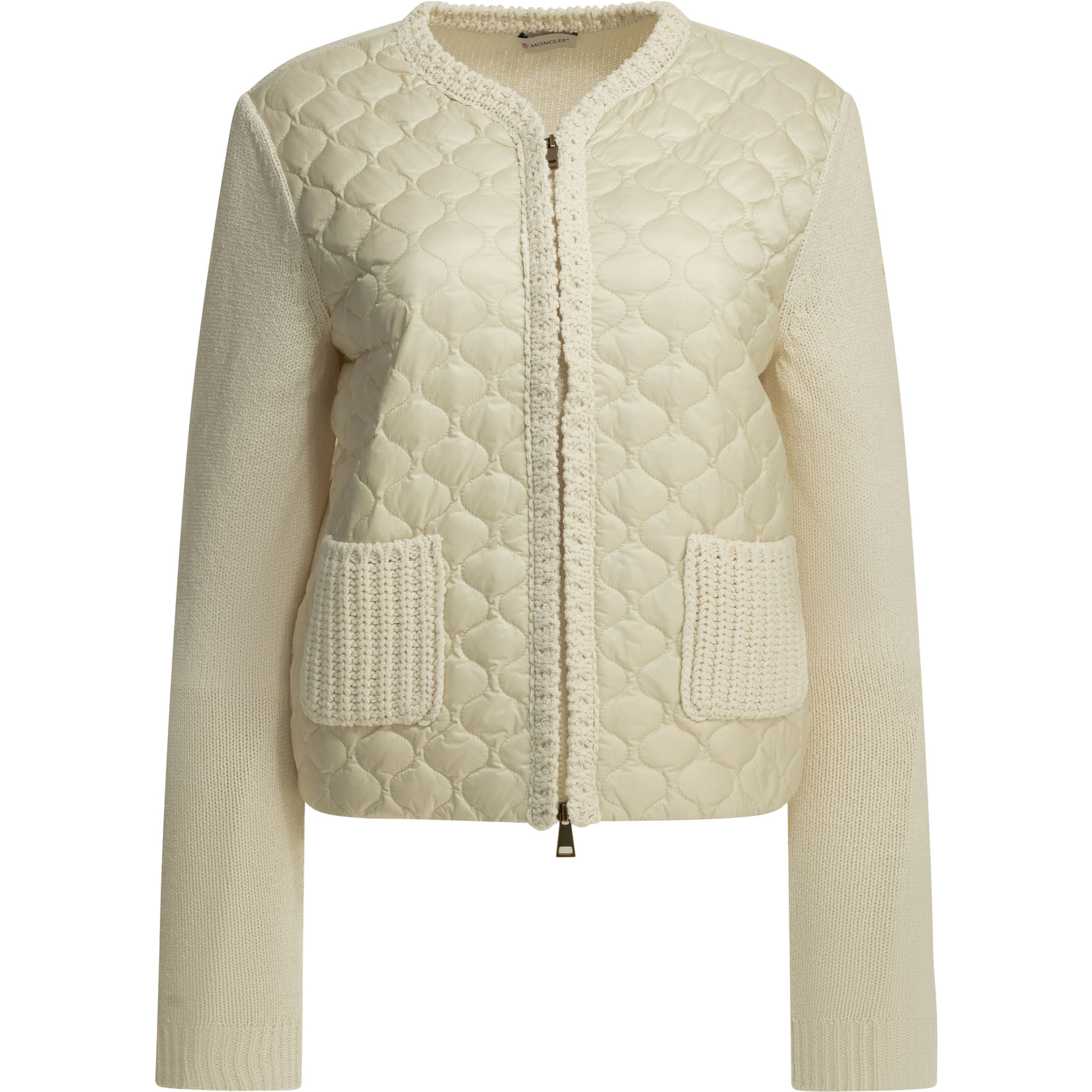 Quilted cotton cardigan