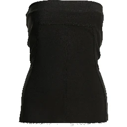 Wool crepe bustier top