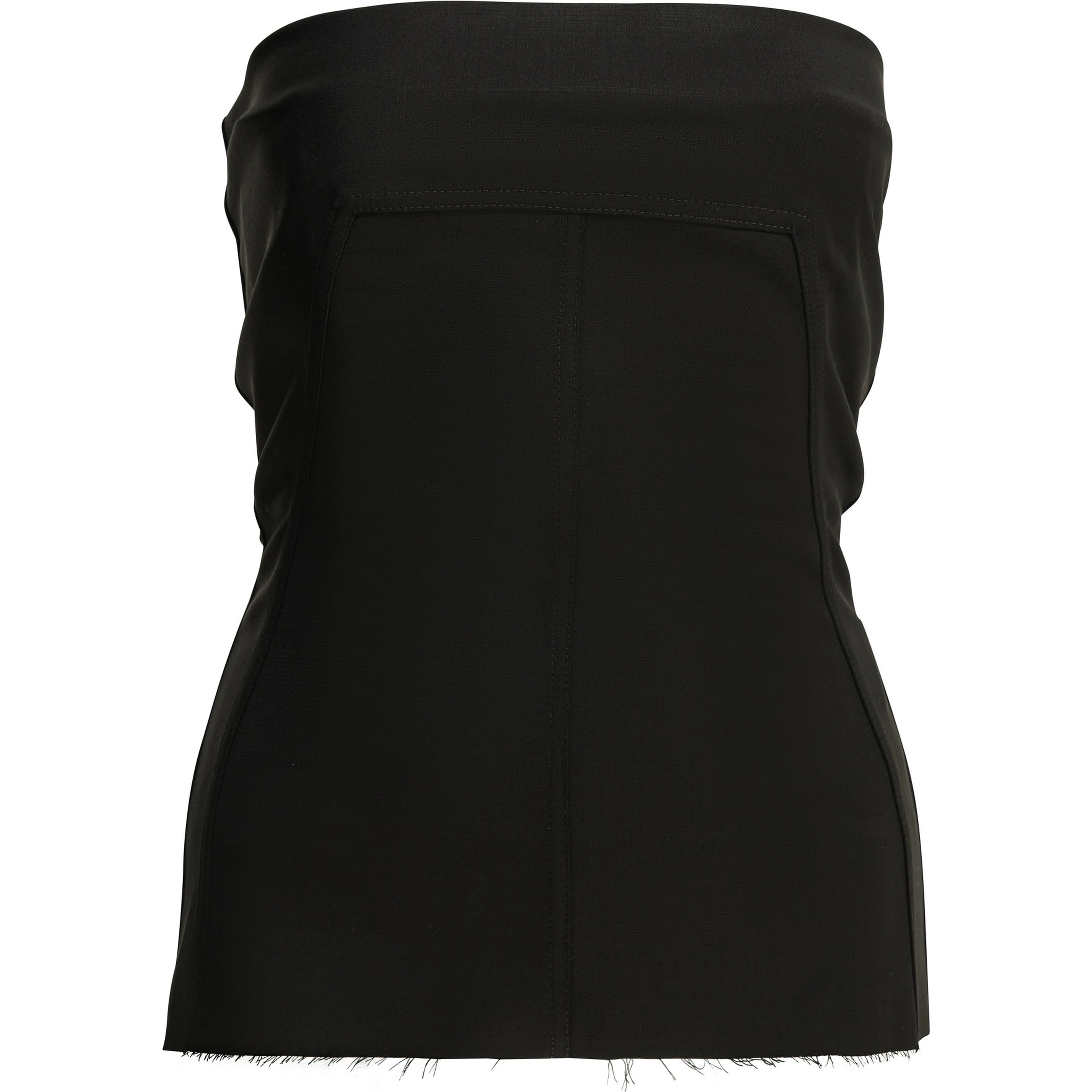 Wool crepe bustier top