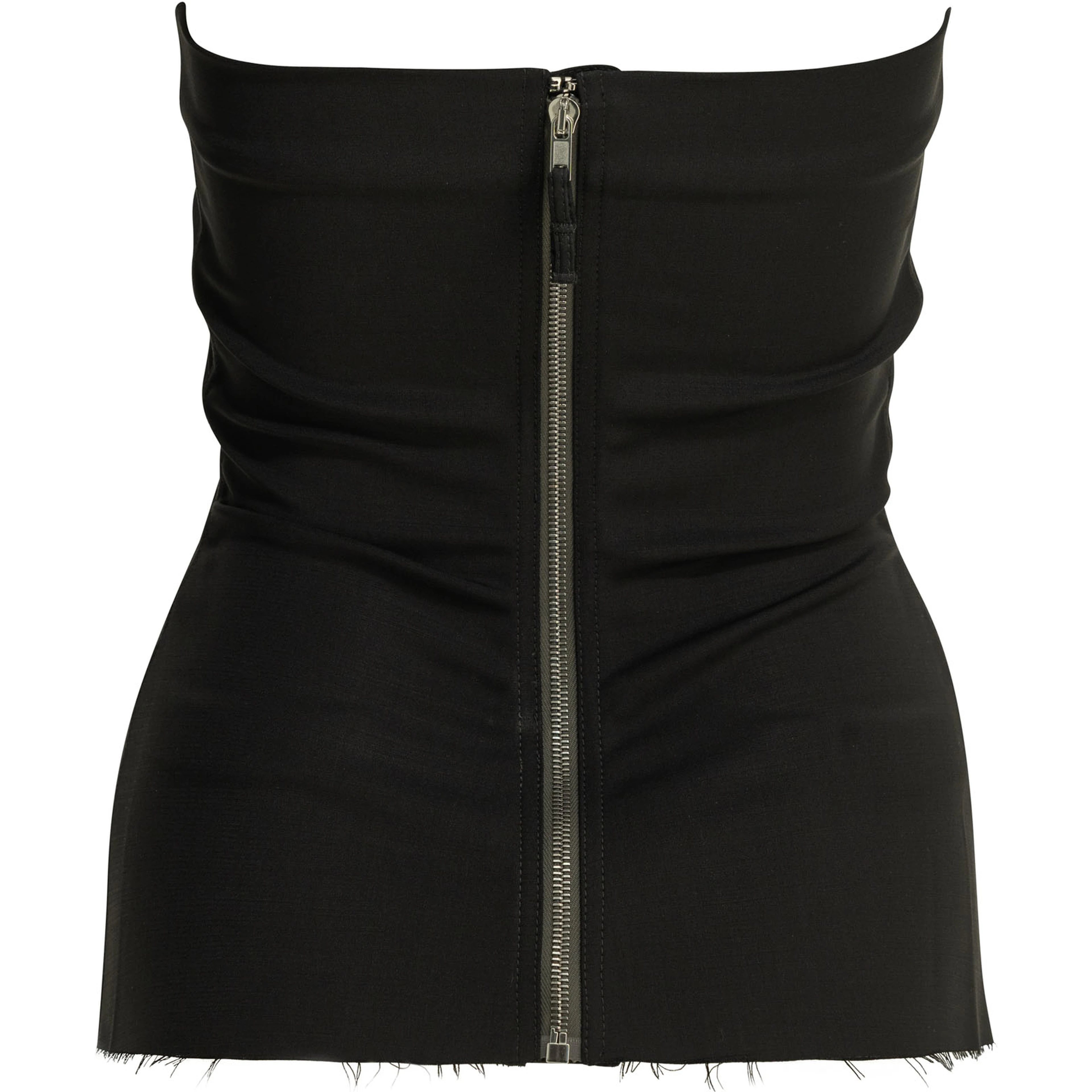 Wool crepe bustier top
