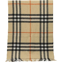 "Check" Fringed Scarf
