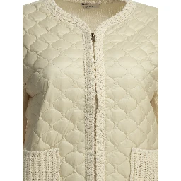 Quilted cotton cardigan
