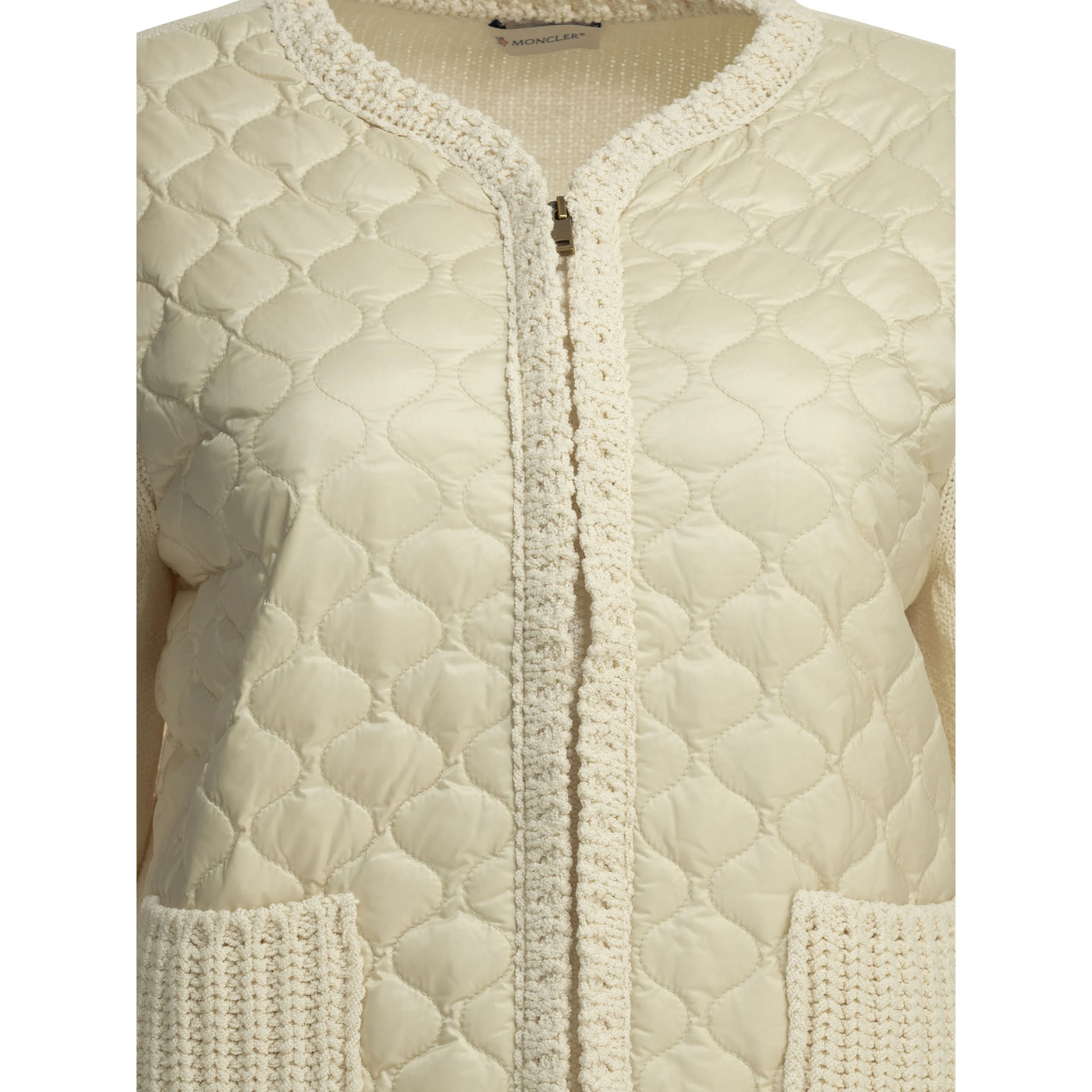 Quilted cotton cardigan