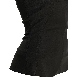 Wool crepe bustier top