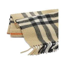 "Check" Fringed Scarf