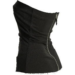 Wool crepe bustier top