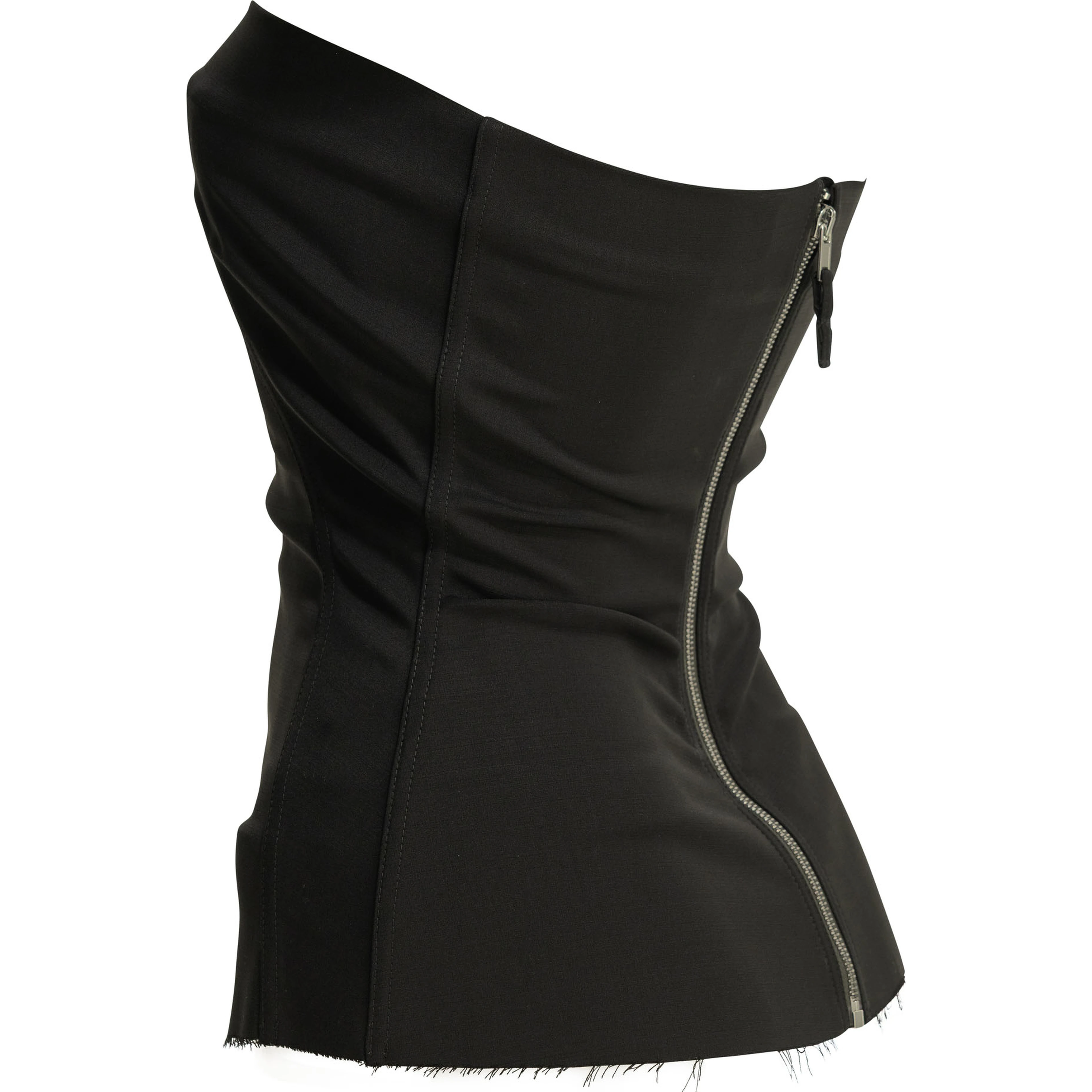 Wool crepe bustier top