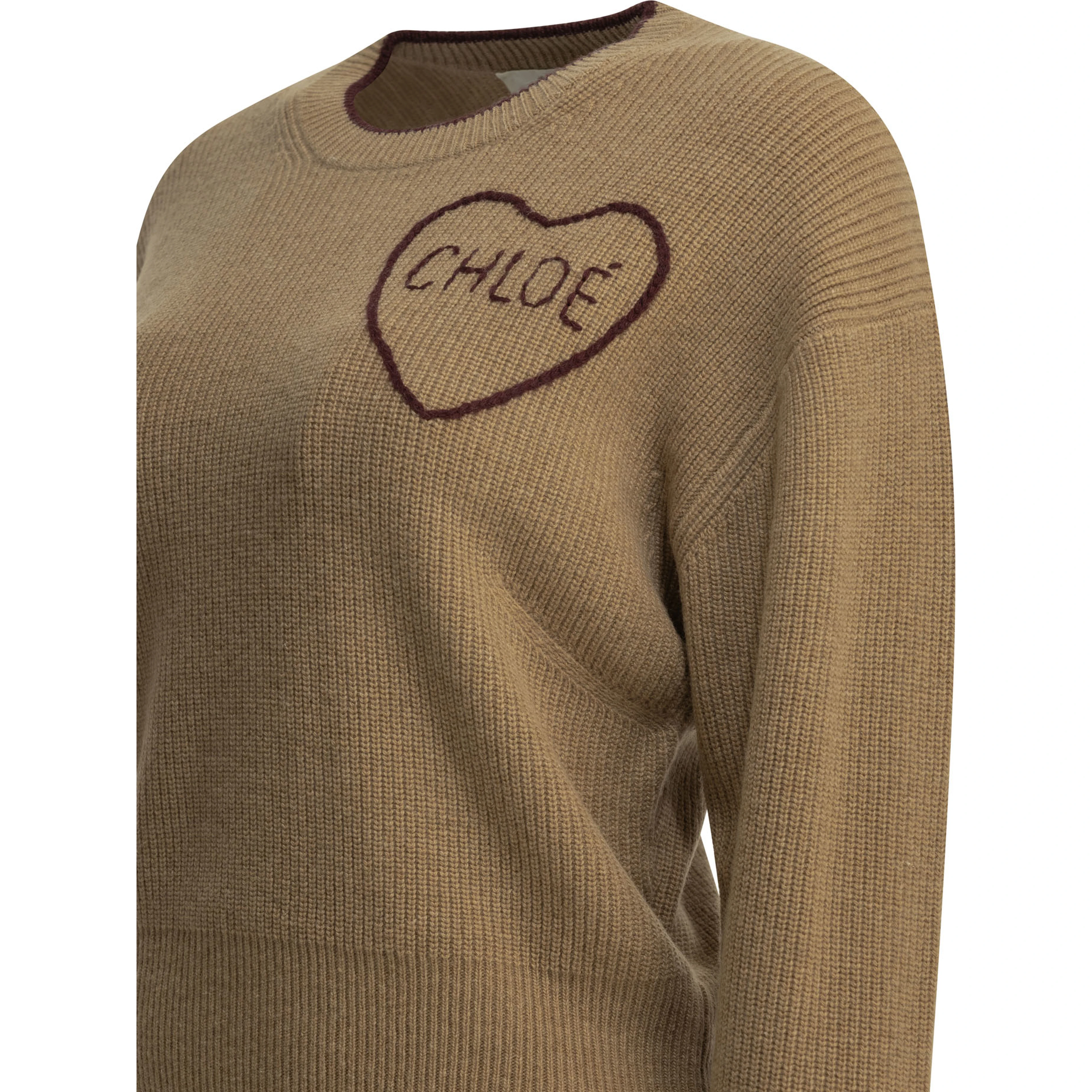 Crew-neck sweater made of wool and cashmere