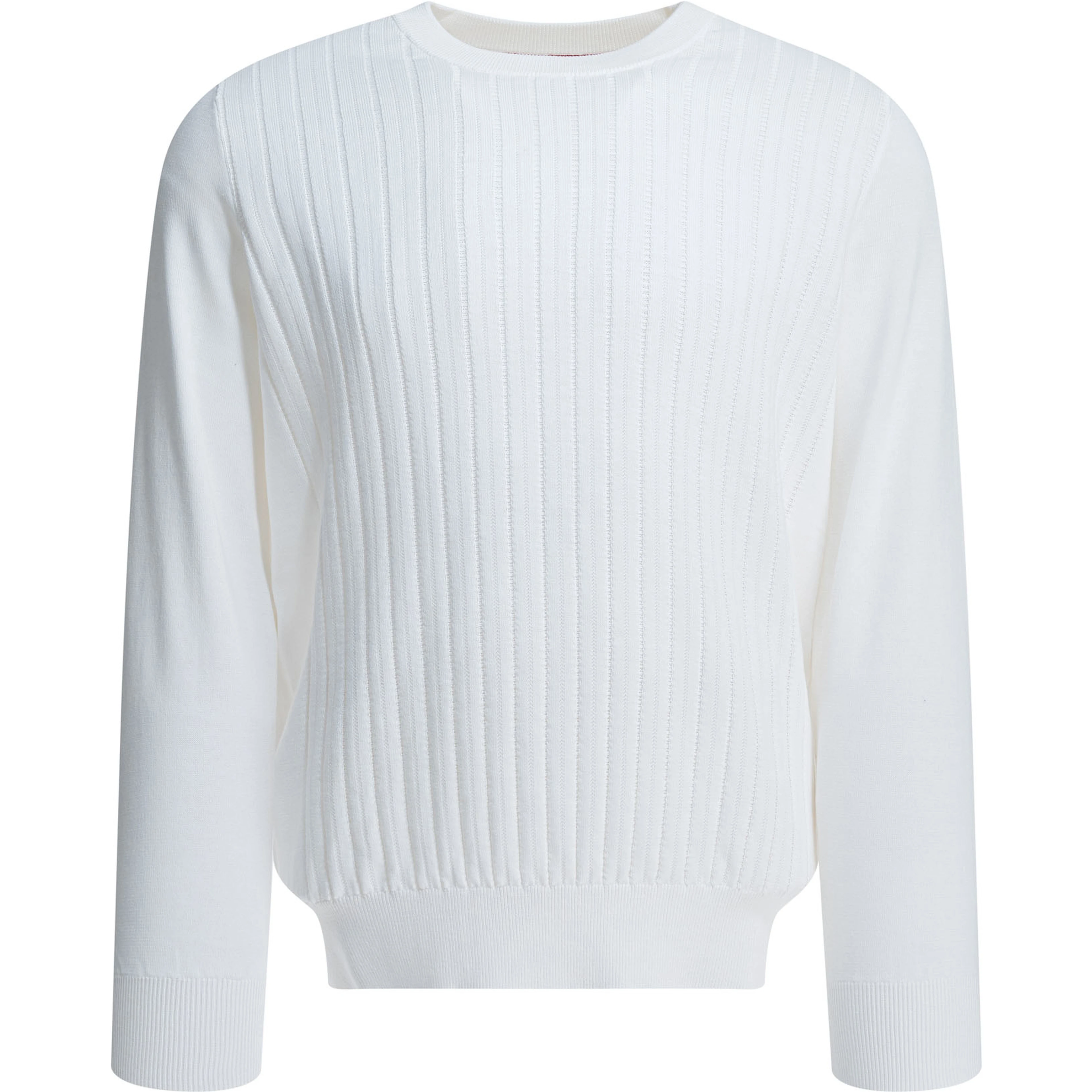 Ribbed crew-neck sweater