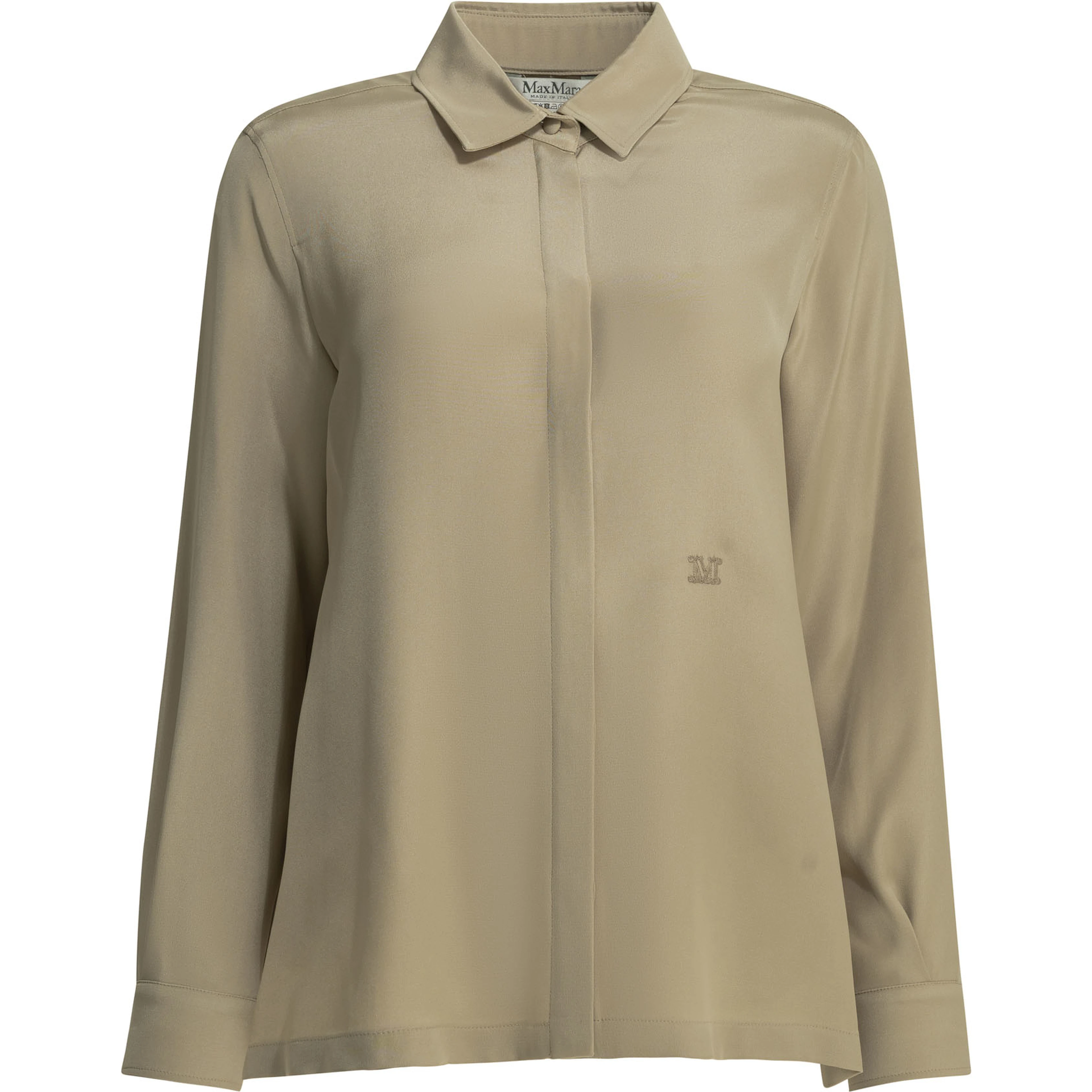 Casual shirt in silk crêpe de Chine