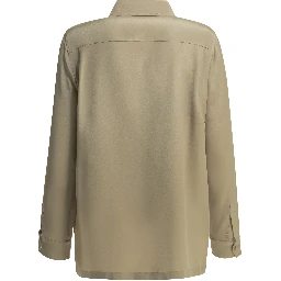 Casual shirt in silk crêpe de Chine