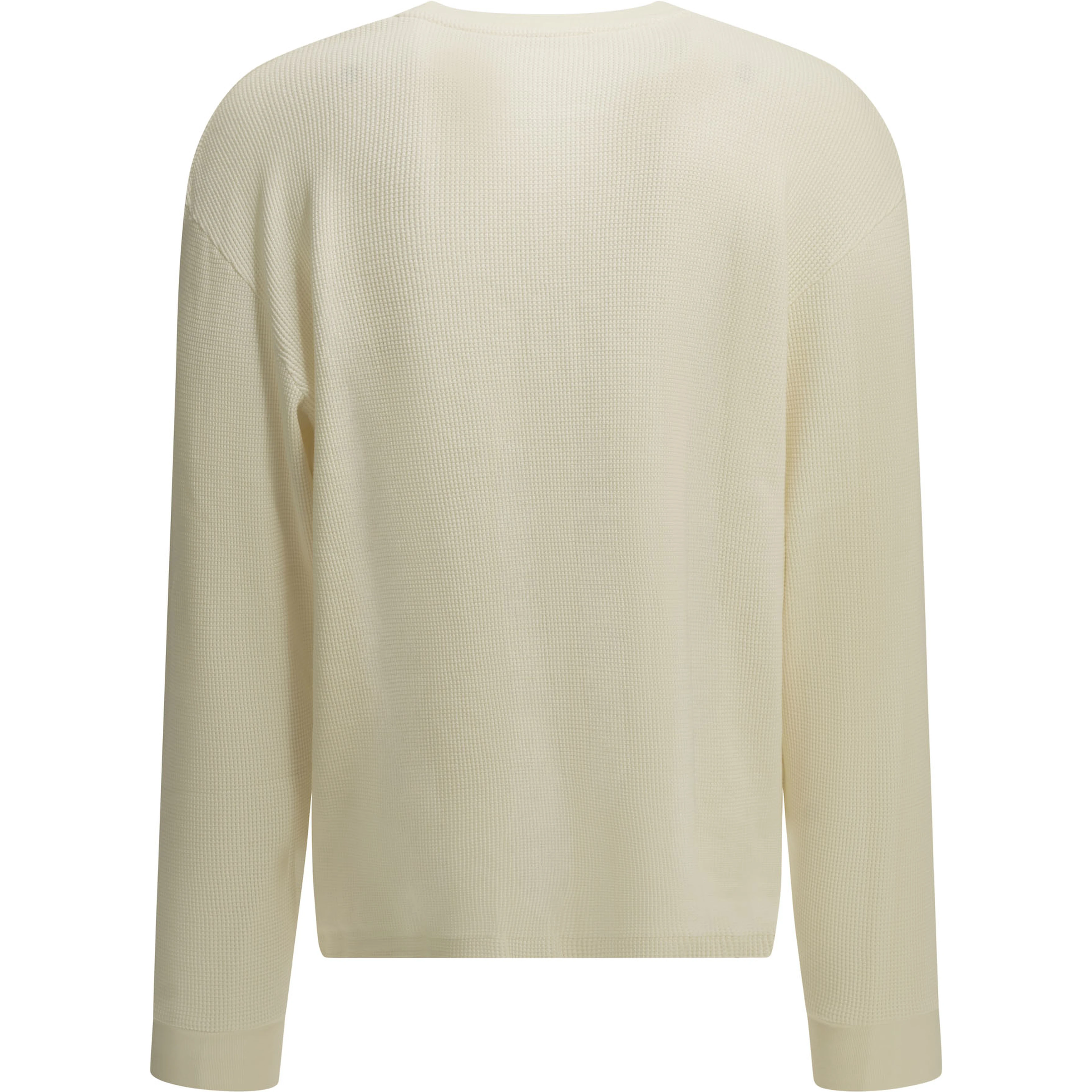 Henley T-shirt with a honeycomb pattern