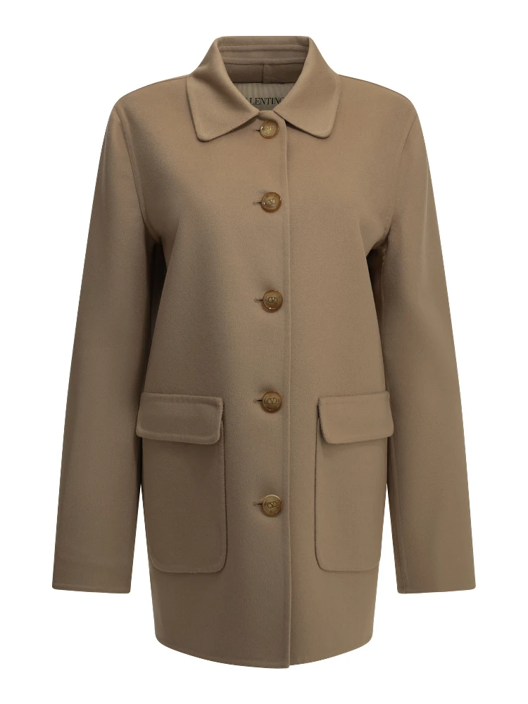 "VLogo" Short Coat