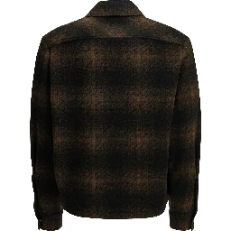 Checkered Overshirt Jacket with Logo