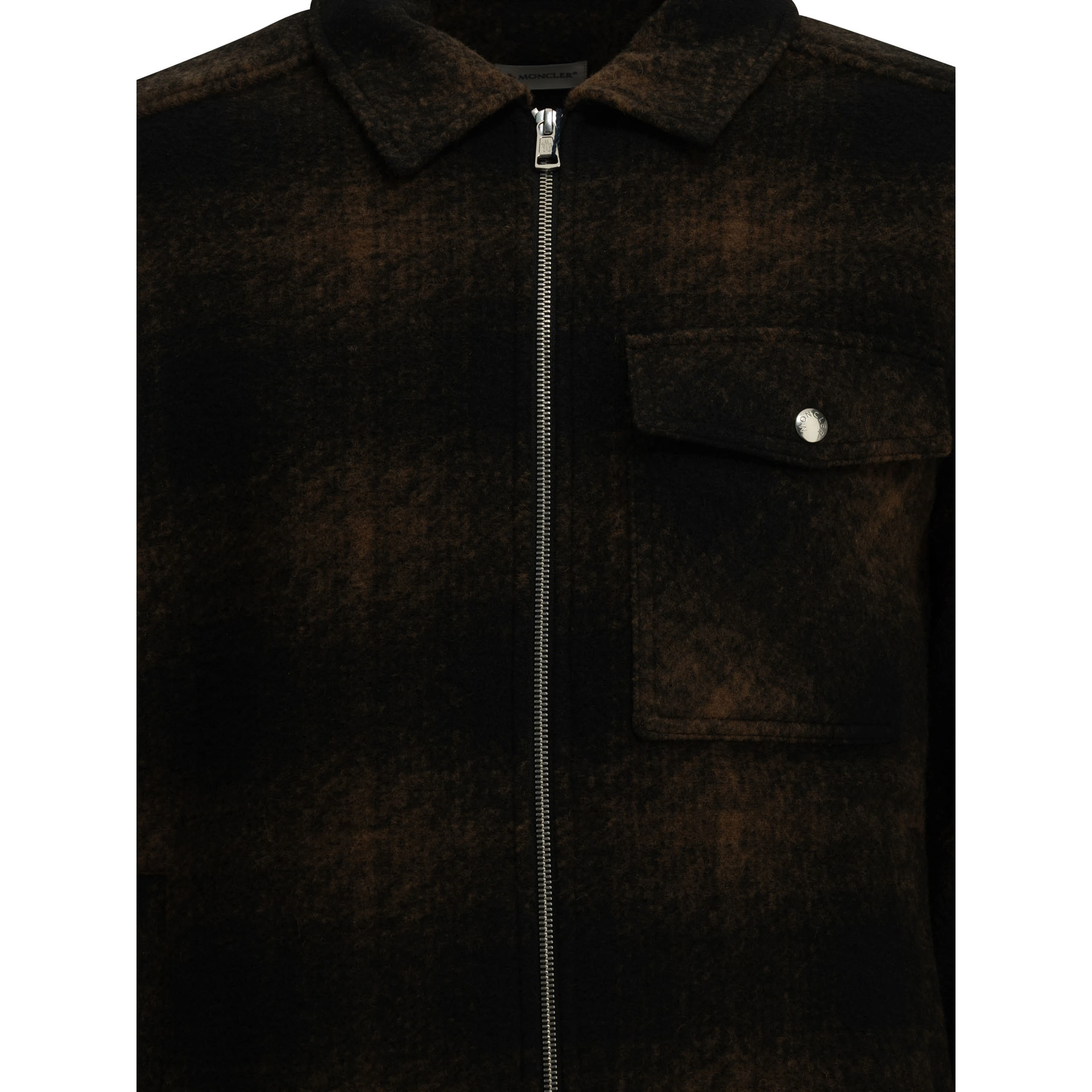 Checkered Overshirt Jacket with Logo