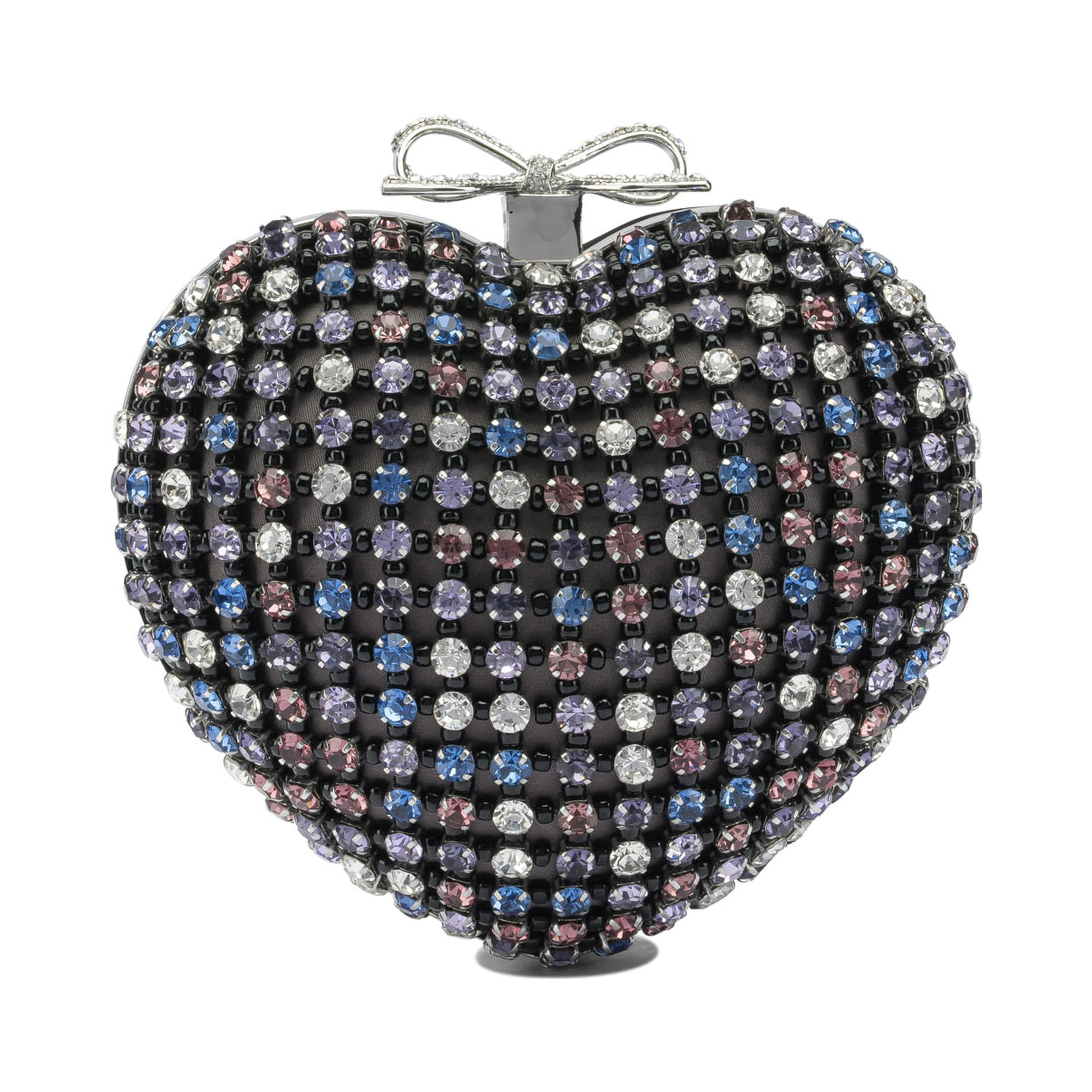 Heart clutch with crystals