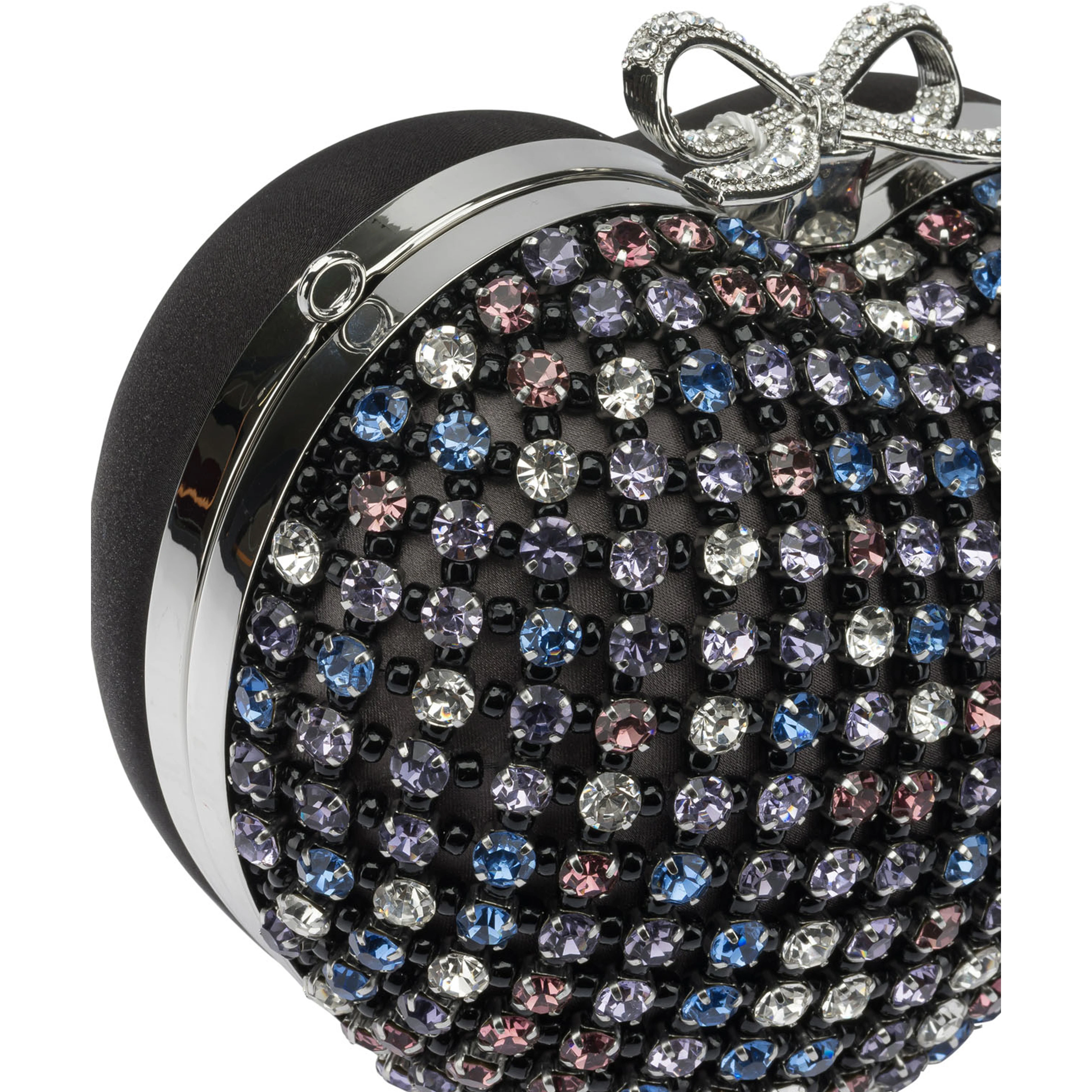 Heart clutch with crystals