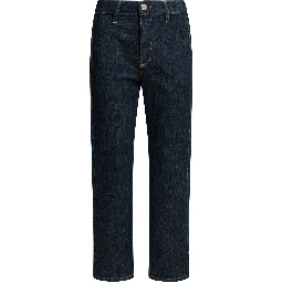 "Used Linen" straight leg jeans