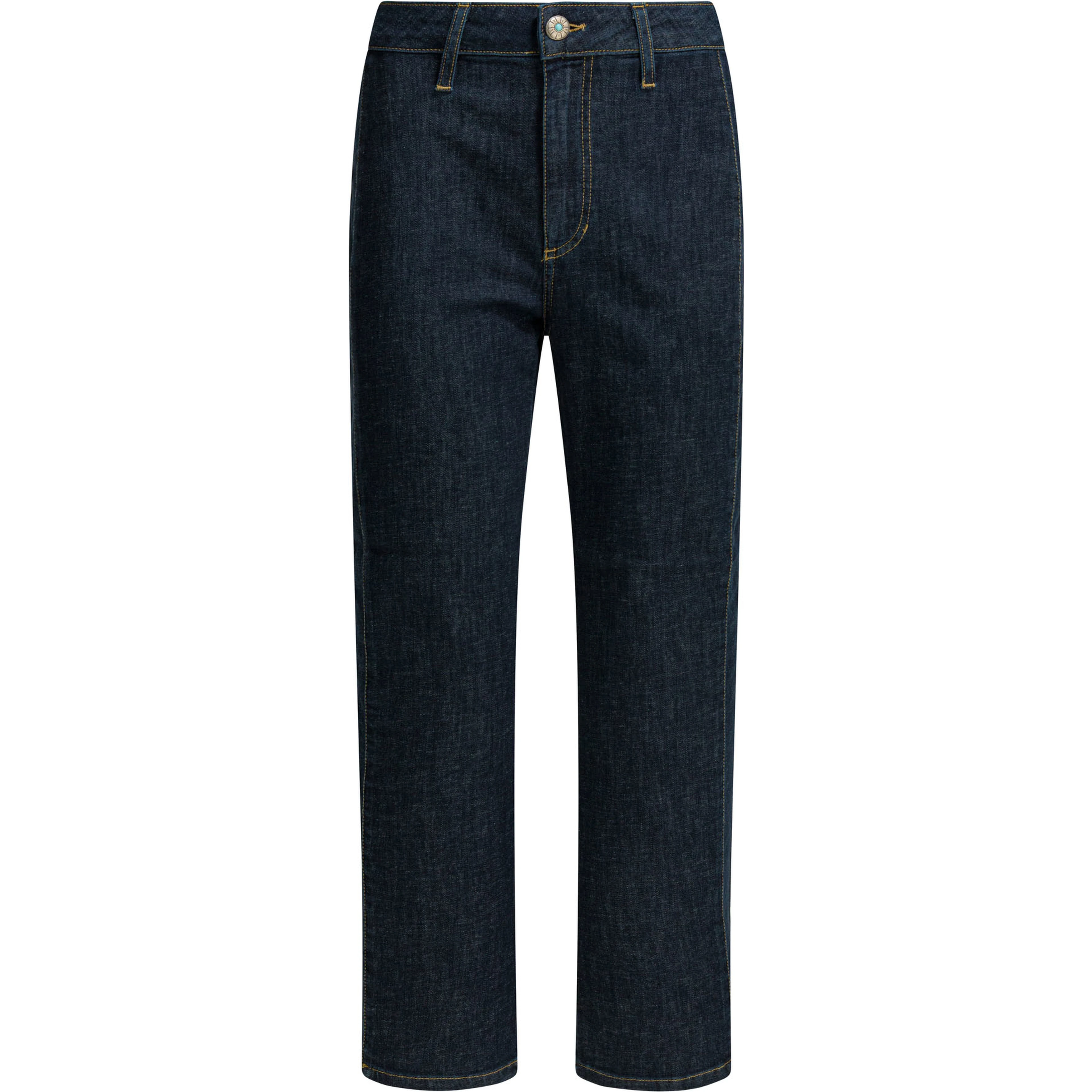 "Used Linen" straight leg jeans
