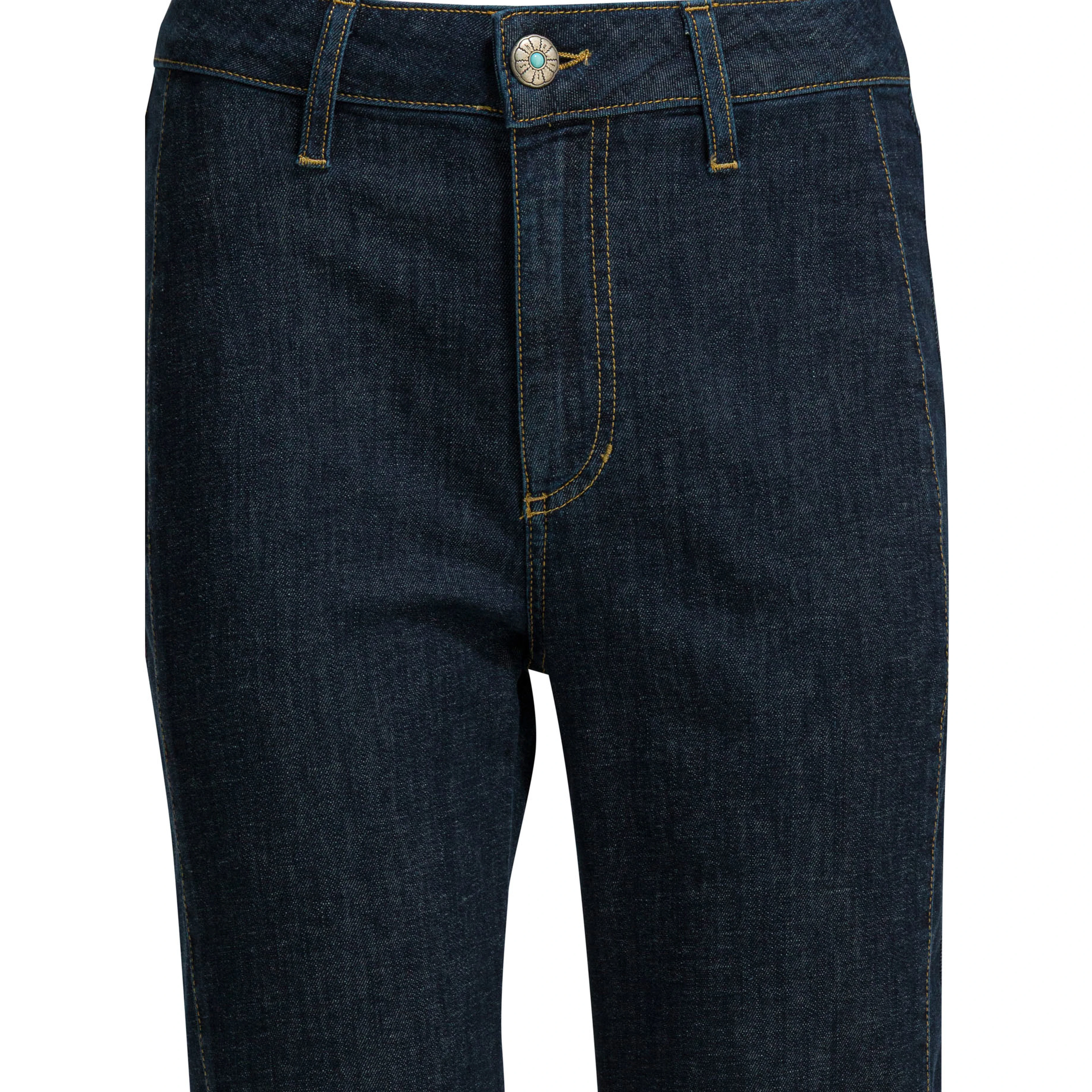 "Used Linen" straight leg jeans