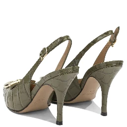 "Sara Croc 65MM" Slingback