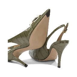 "Sara Croc 65MM" Slingback
