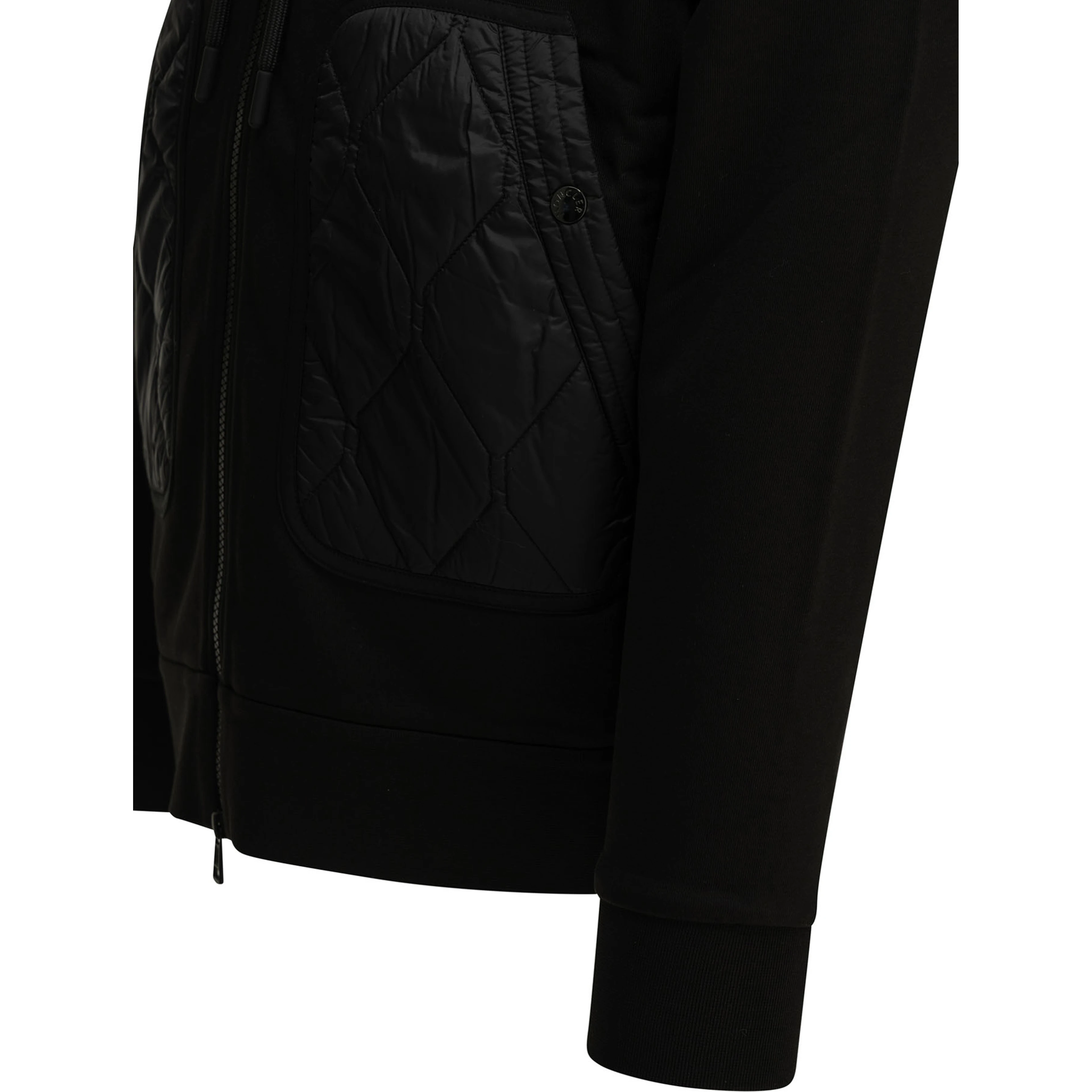 Quilted Zip-Up Sweatshirt