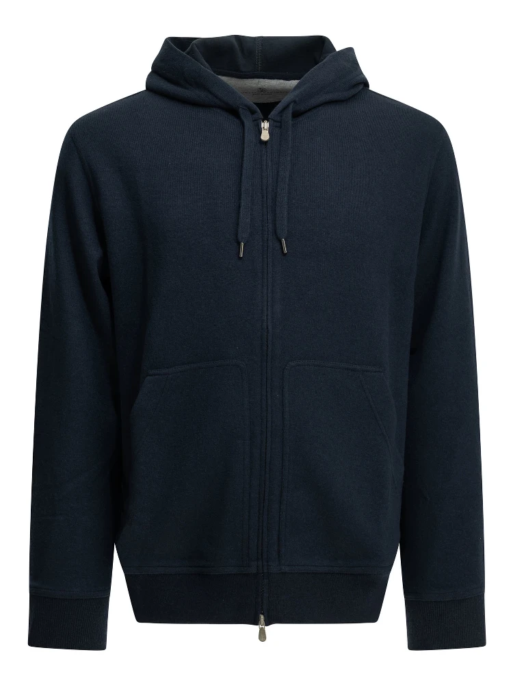 Cashmere and Cotton Zip-Up Sweatshirt