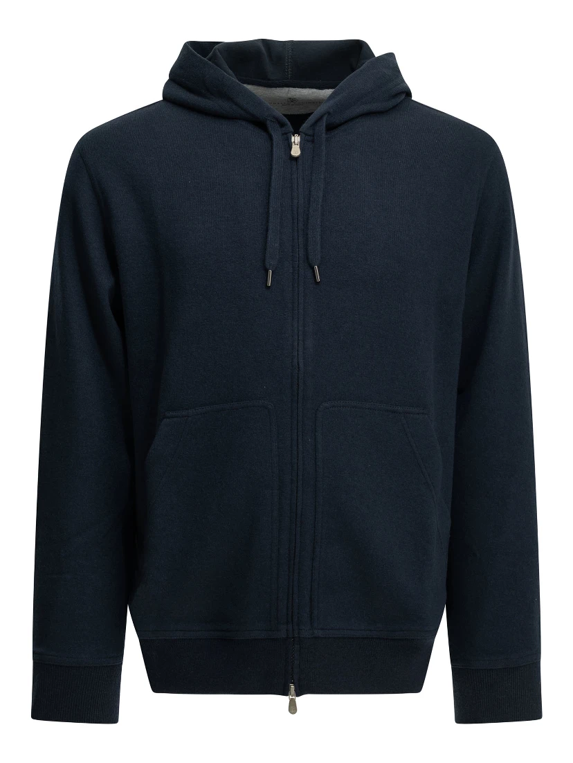 Cashmere and Cotton Zip-Up Sweatshirt
