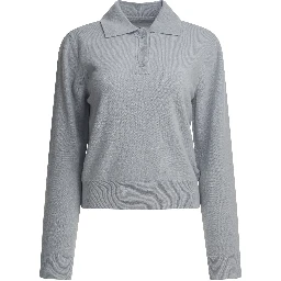 Virgin wool polo sweater