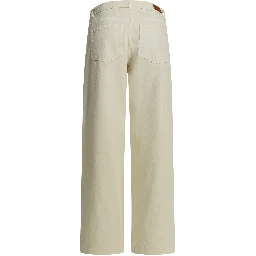 Cotton wide pants