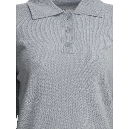 Virgin wool polo sweater