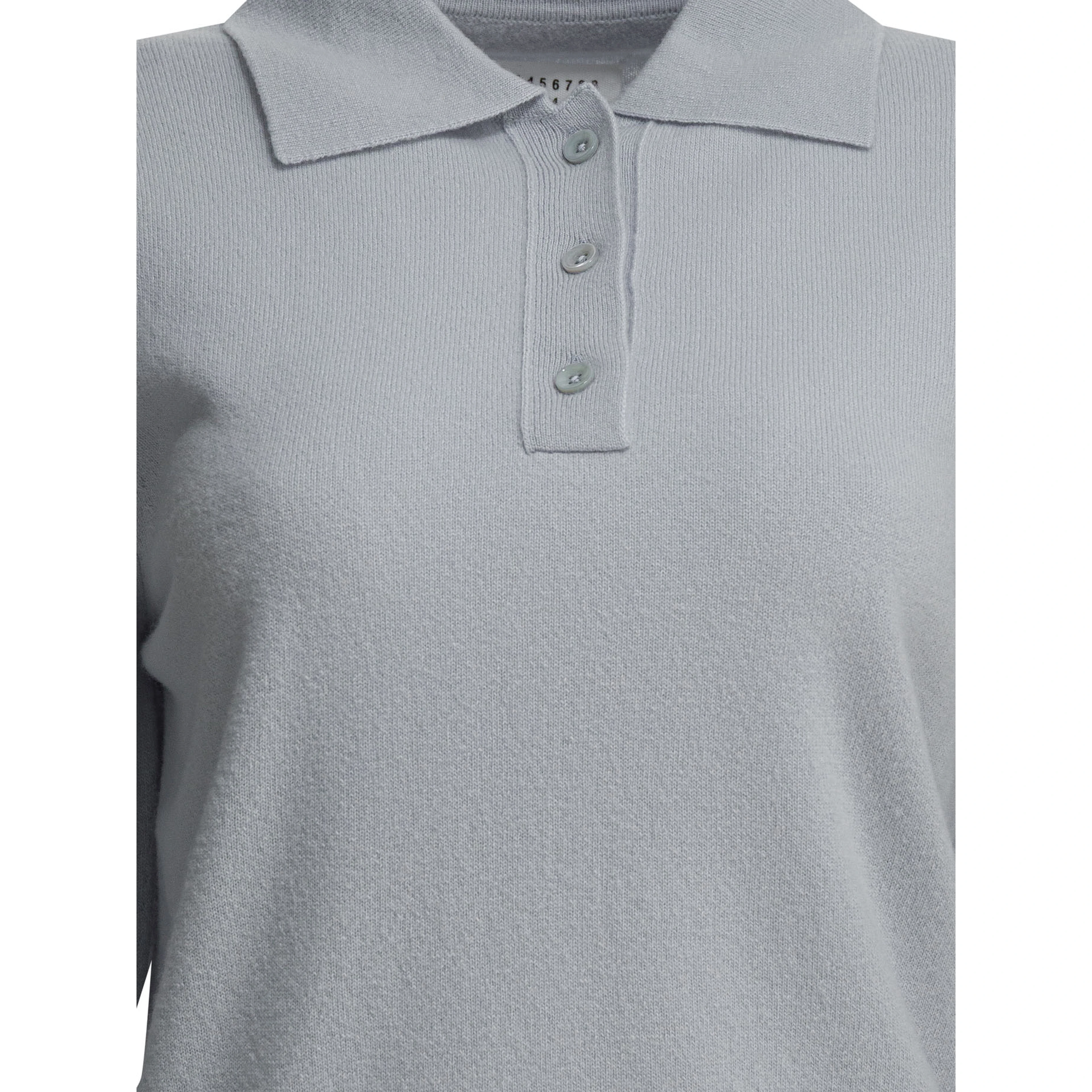 Virgin wool polo sweater