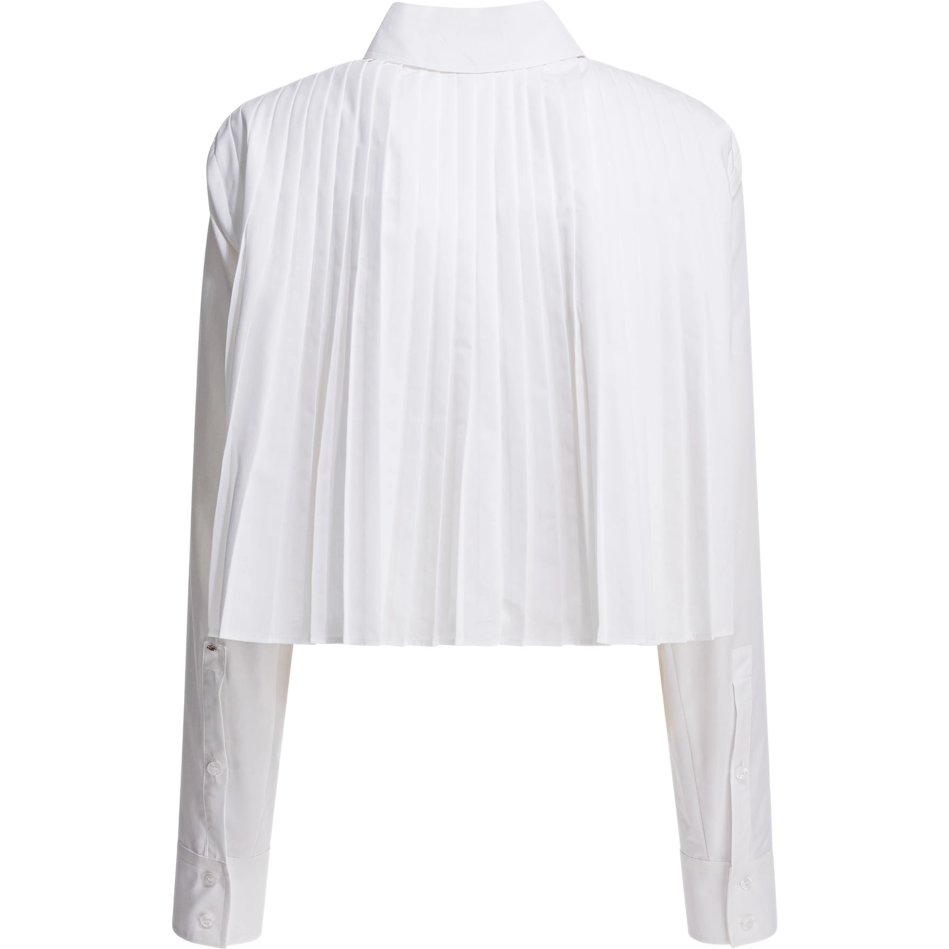 Cotton shirt with pleated back