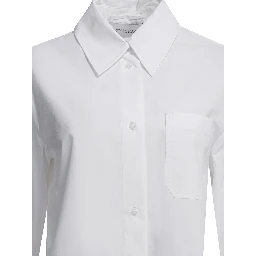 Cotton shirt with pleated back