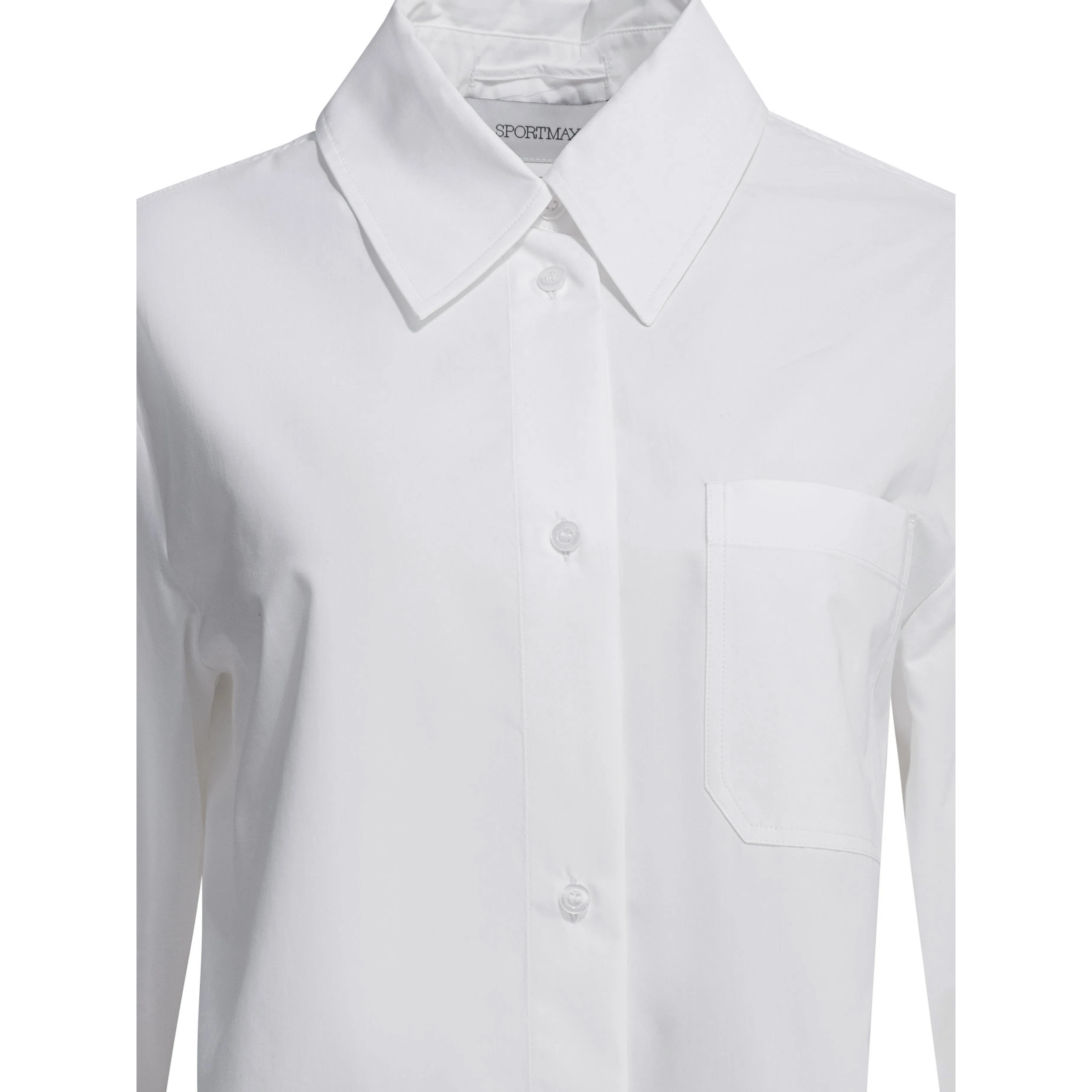Cotton shirt with pleated back