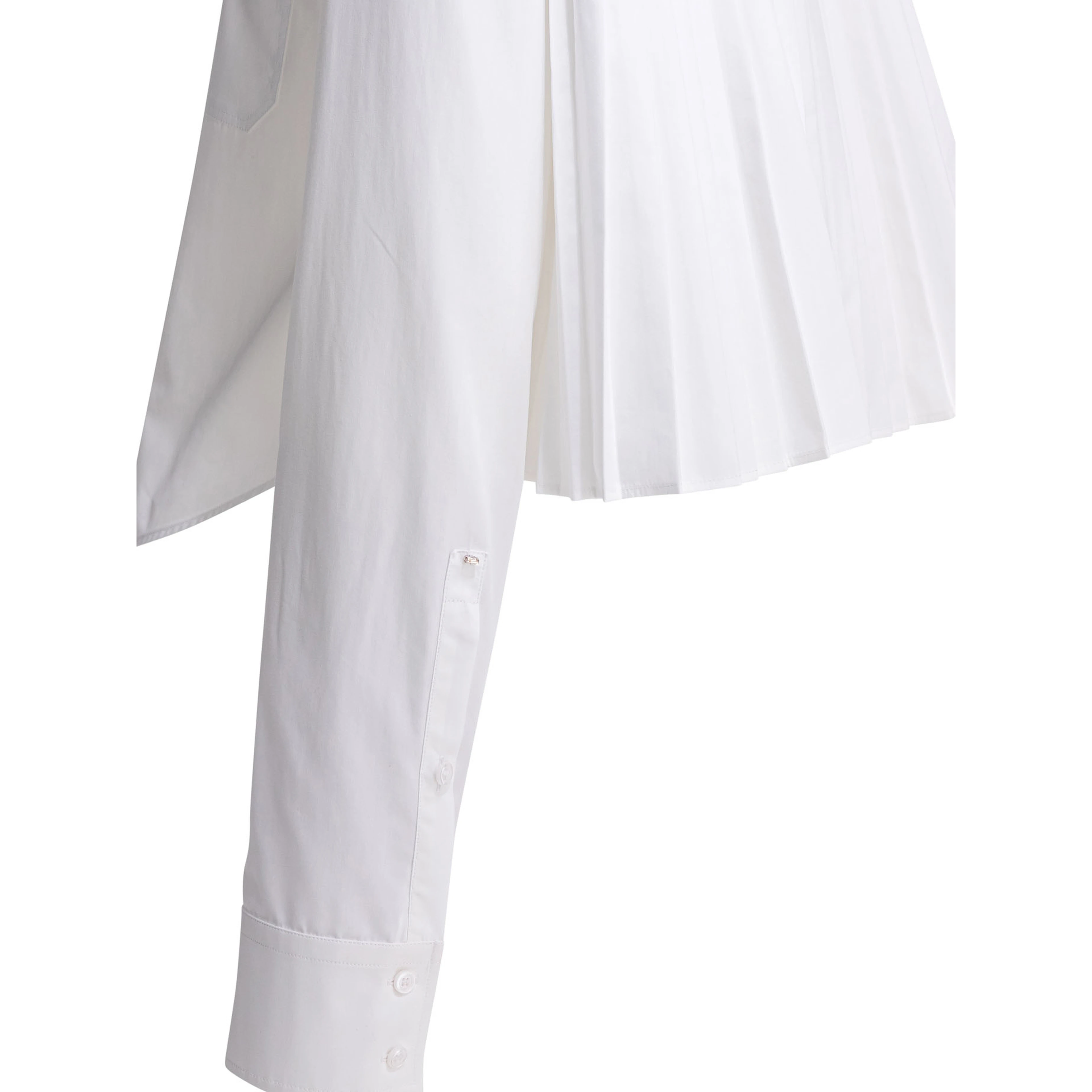 Cotton shirt with pleated back