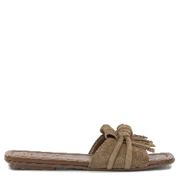 Slide in pelle scamosciata
